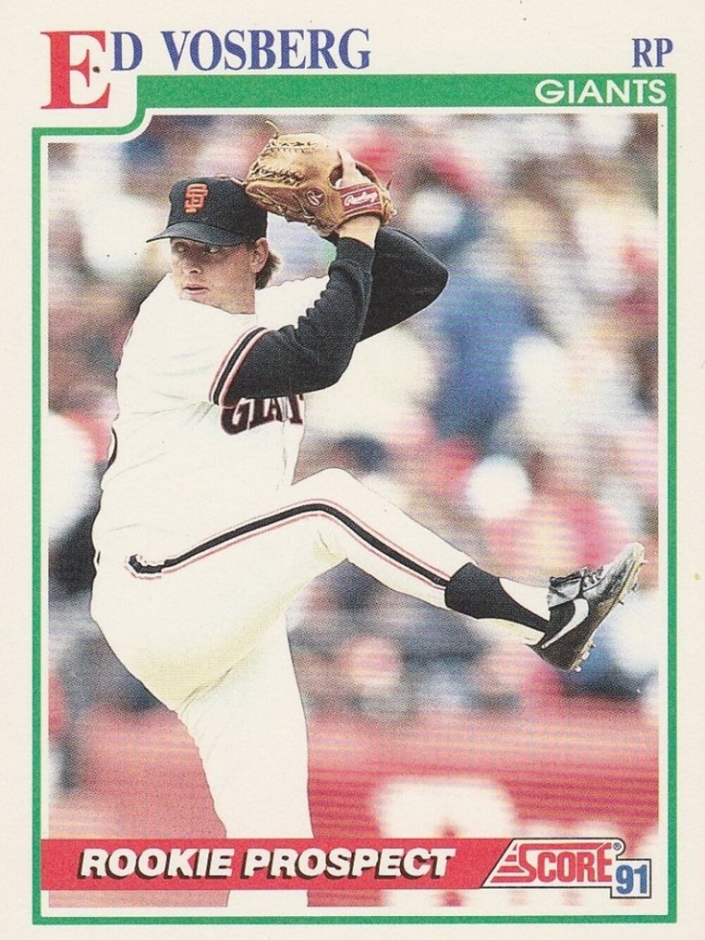 Ed Vosberg - Score 91 Rookie Prospect Baseball Card